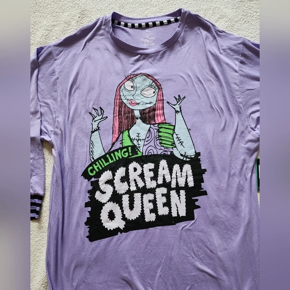 NWT Disney's Nightmare Before Christmas Women's Sleepshirt Sally Scream queen, M